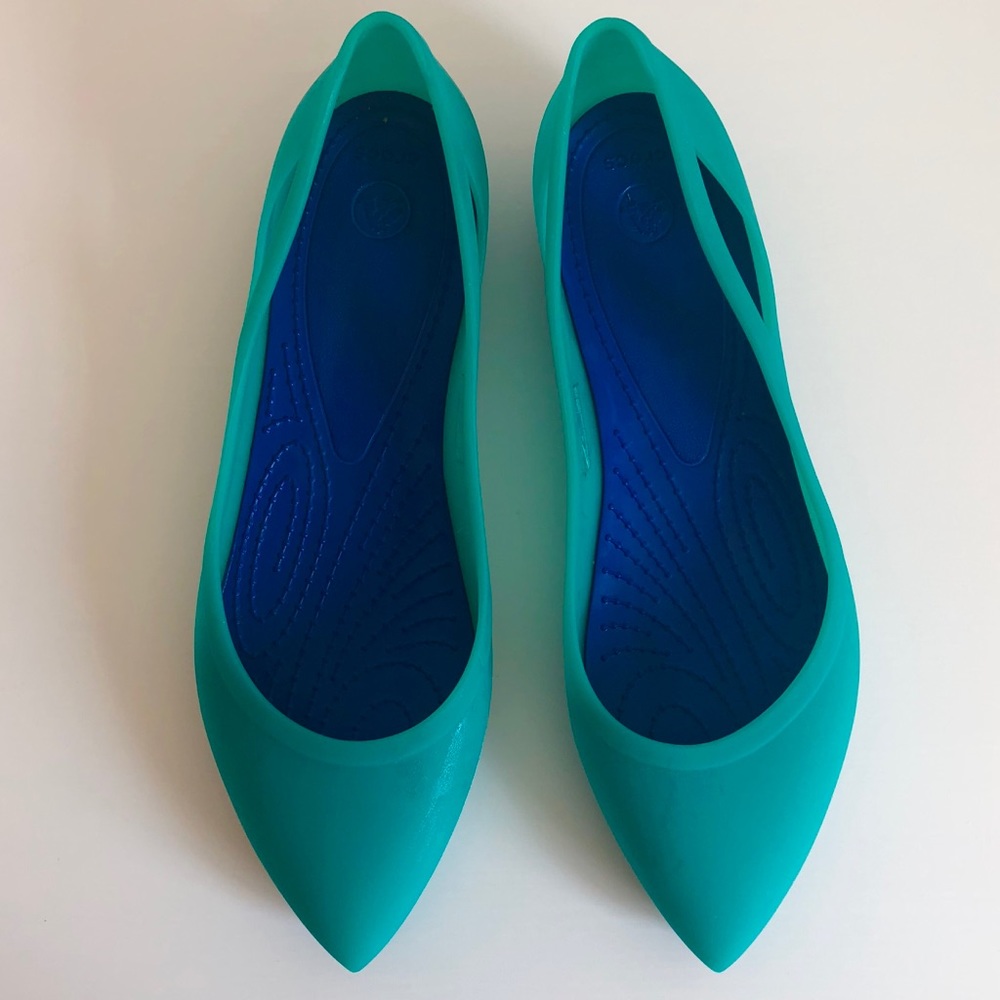 Crocs Rio Teal Flat 9